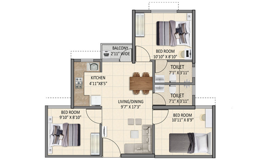 3 BHK Layout