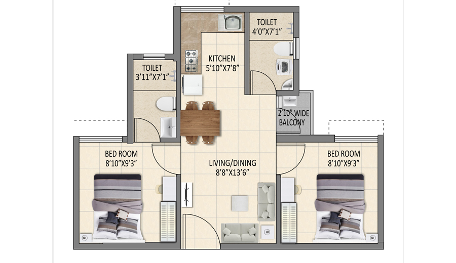 2 BHK Layout